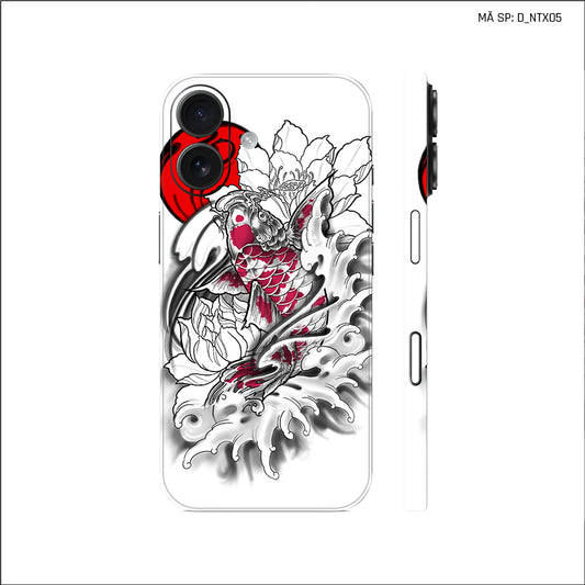 Dán Skin IPhone 17 Series Hình Nghệ Thuật Xăm Cá Chép | D_NTX05
