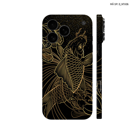 Dán Skin IPhone 17 Series Hình Nghệ Thuật Xăm Cá Chép | D_NTX06