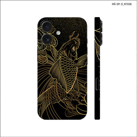 Dán Skin IPhone 17 Series Hình Nghệ Thuật Xăm Cá Chép | D_NTX06