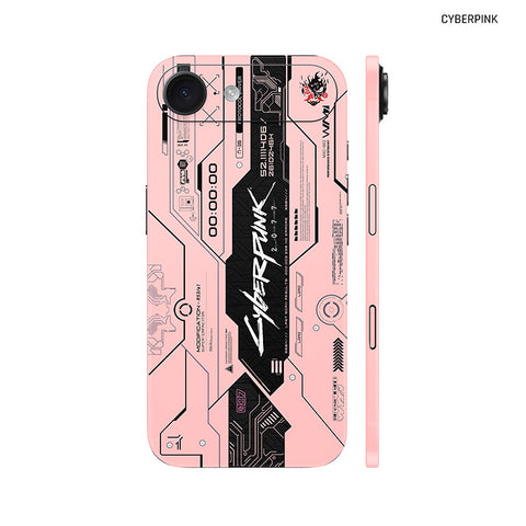 Dán Skin IPhone 17 Series Hình Cyberpunk Cyberpink Đen Hồng 01
