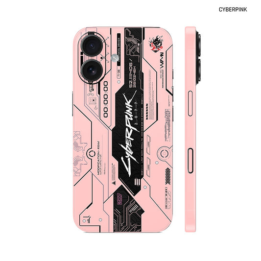Dán Skin IPhone 17 Series Hình Cyberpunk Cyberpink Đen Hồng 01