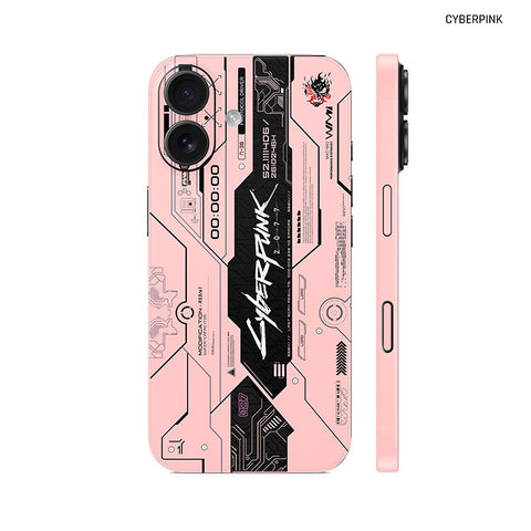 Dán Skin IPhone 17 Series Hình Cyberpunk Cyberpink Đen Hồng 01