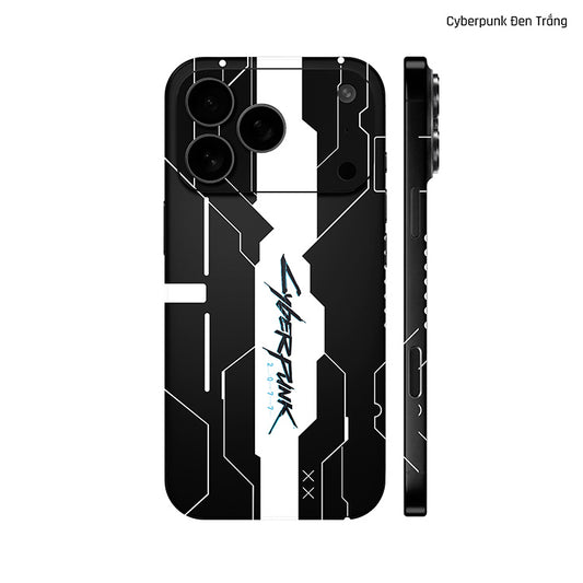 Dán Skin IPhone 17 Series Hình Cyberpunk Đen Trắng 01