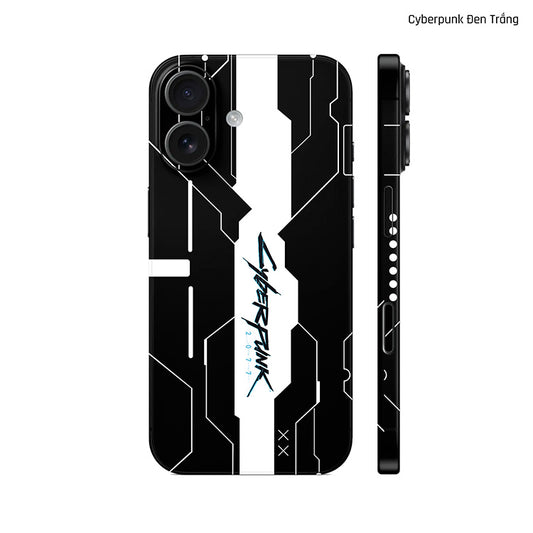 Dán Skin IPhone 17 Series Hình Cyberpunk Đen Trắng 01
