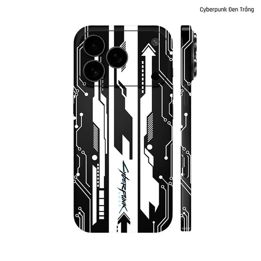Dán Skin IPhone 17 Series Hình Cyberpunk Đen Trắng 02