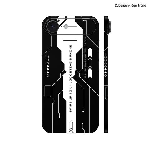 Dán Skin IPhone 17 Series Hình Cyberpunk Đen Trắng 03