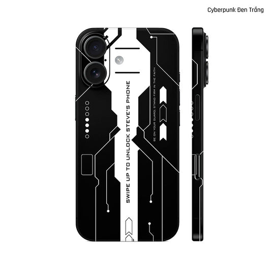 Dán Skin IPhone 17 Series Hình Cyberpunk Đen Trắng 03
