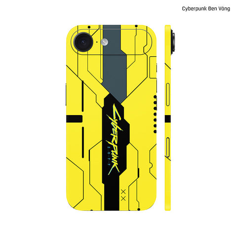 Dán Skin IPhone 17 Series Hình Cyberpunk Đen Vàng 01