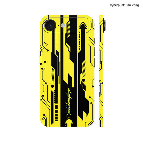 Dán Skin IPhone 17 Series Hình Cyberpunk Đen Vàng 02