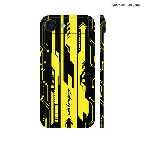 Dán Skin IPhone 17 Series Hình Cyberpunk Đen Vàng 03