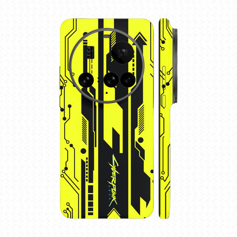 Dán Skin Xiaomi 15 Series In Hình Cyberpunk Vàng Đen 02