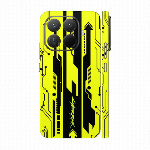 Dán Skin Xiaomi 15 Series In Hình Cyberpunk Vàng Đen 02