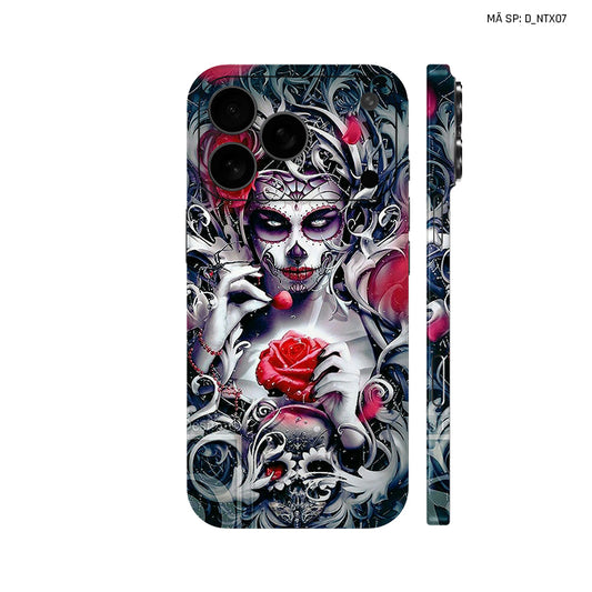 Dán Skin IPhone 17 Series Hình Nghệ Thuật Xăm Geisha | D_NTX07