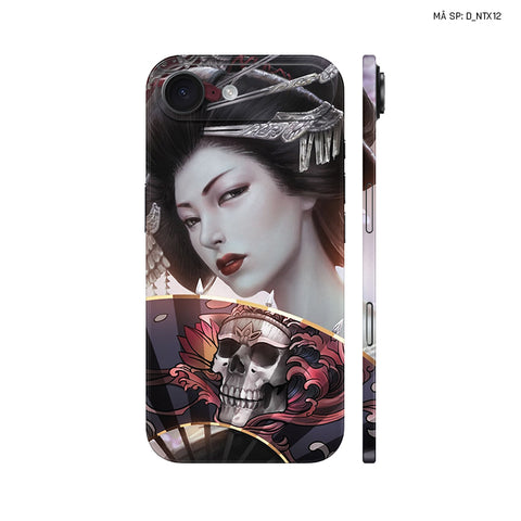 Dán Skin IPhone 17 Series Hình Nghệ Thuật Xăm Geisha | D_NTX12