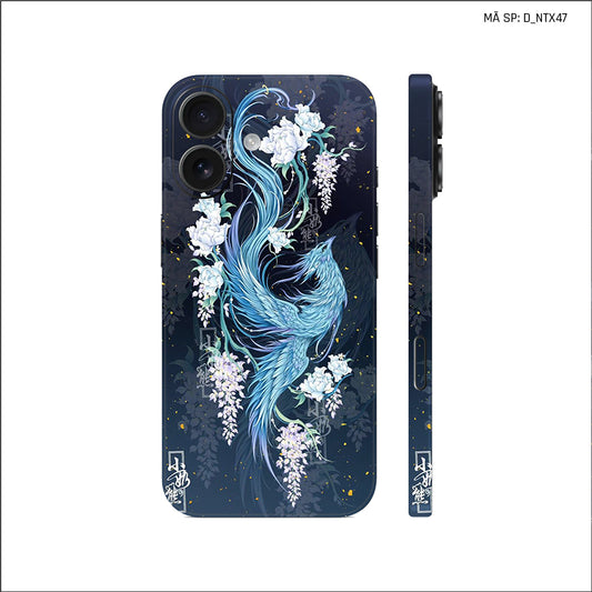 Dán Skin IPhone 17 Series Hình Nghệ Thuật Xăm Hạc Phượng | D_NTX47