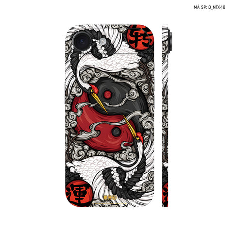 Dán Skin IPhone 17 Series Hình Nghệ Thuật Xăm Hạc Phượng | D_NTX48
