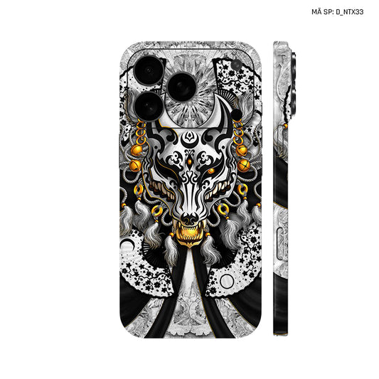 Dán Skin IPhone 17 Series Hình Nghệ Thuật Xăm Hổ Sói | D_NTX33