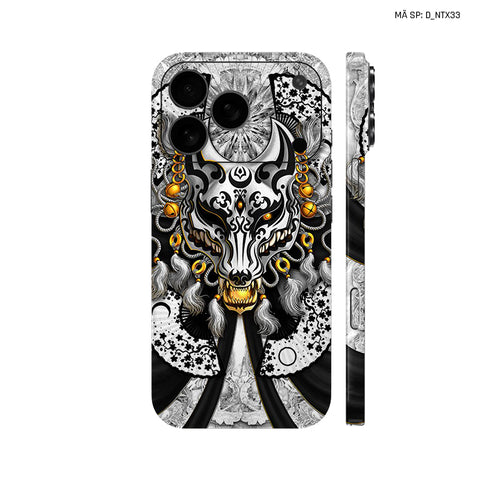 Dán Skin IPhone 17 Series Hình Nghệ Thuật Xăm Hổ Sói | D_NTX33