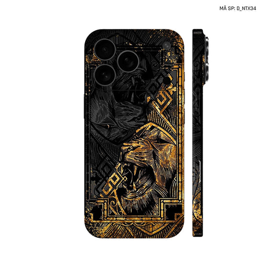 Dán Skin IPhone 17 Series Hình Nghệ Thuật Xăm Hổ Sói | D_NTX34