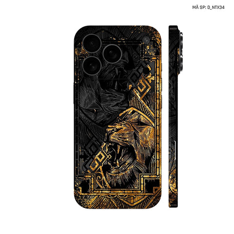 Dán Skin IPhone 17 Series Hình Nghệ Thuật Xăm Hổ Sói | D_NTX34