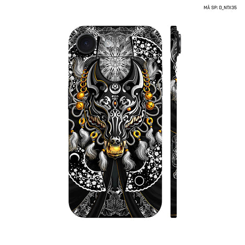 Dán Skin IPhone 17 Series Hình Nghệ Thuật Xăm Hổ Sói | D_NTX35