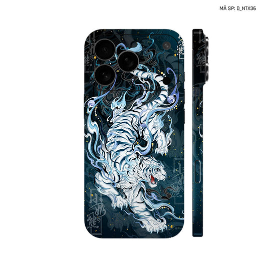 Dán Skin IPhone 17 Series Hình Nghệ Thuật Xăm Hổ Sói | D_NTX36