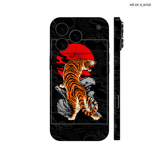 Dán Skin IPhone 17 Series Hình Nghệ Thuật Xăm Hổ Sói | D_NTX37