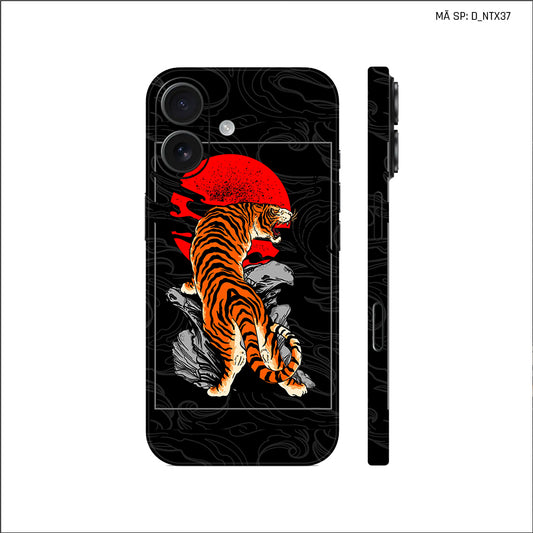 Dán Skin IPhone 17 Series Hình Nghệ Thuật Xăm Hổ Sói | D_NTX37