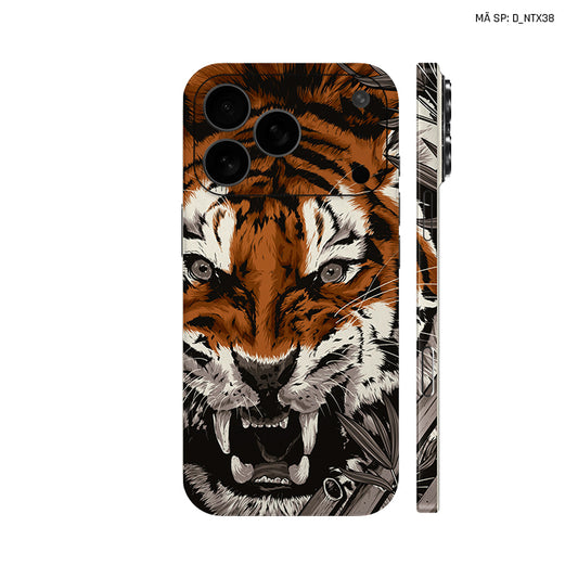 Dán Skin IPhone 17 Series Hình Nghệ Thuật Xăm Hổ Sói | D_NTX38