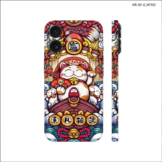 Dán Skin IPhone 17 Series Hình Mèo Thần Tài | D_MTT02