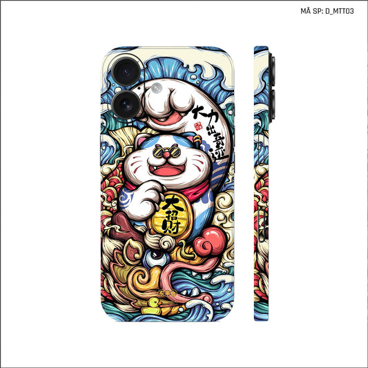 Dán Skin IPhone 17 Series Hình Mèo Thần Tài | D_MTT03