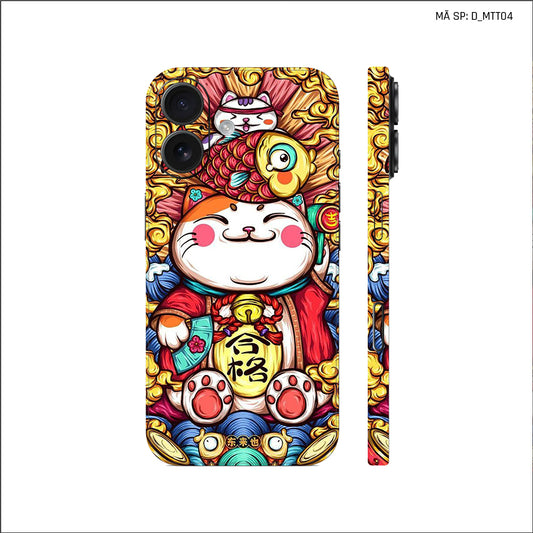 Dán Skin IPhone 17 Series Hình Mèo Thần Tài | D_MTT04