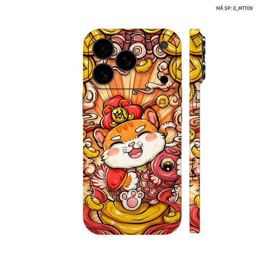 Dán Skin IPhone 17 Series Hình Mèo Thần Tài | D_MTT09