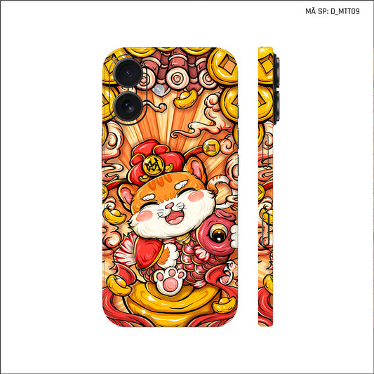 Dán Skin IPhone 17 Series Hình Mèo Thần Tài | D_MTT09