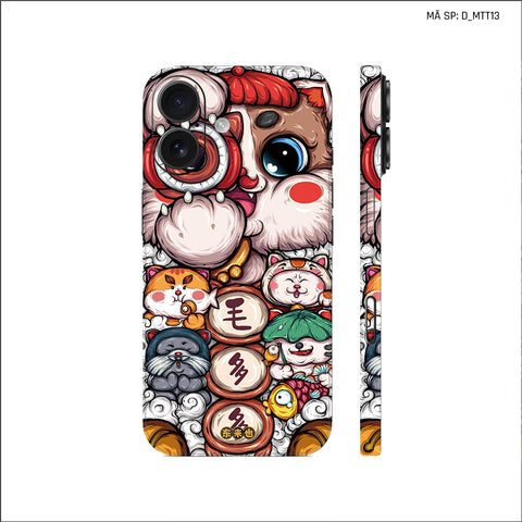 Dán Skin IPhone 17 Series Hình Mèo Thần Tài | D_MTT13
