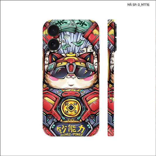 Dán Skin IPhone 17 Series Hình Mèo Thần Tài | D_MTT16