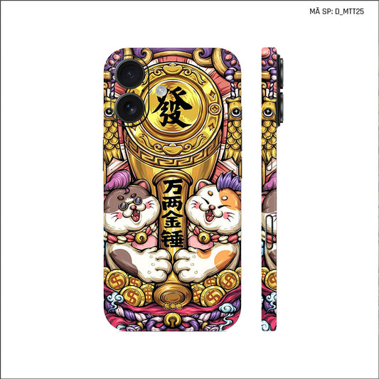 Dán Skin IPhone 17 Series Hình Mèo Thần Tài | D_MTT25