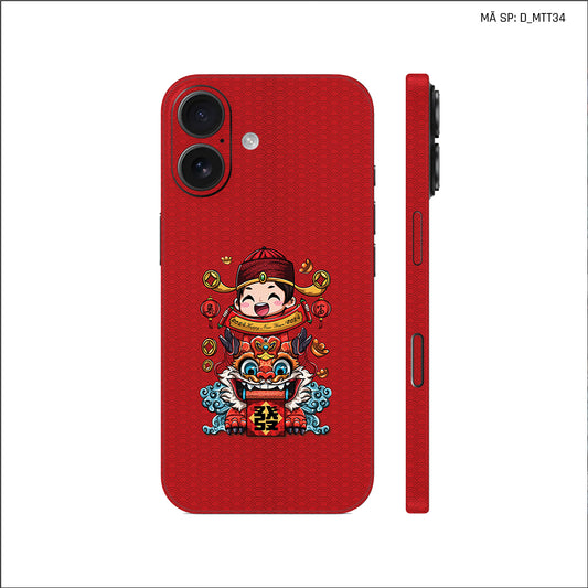 Dán Skin IPhone 17 Series Hình Mèo Thần Tài | D_MTT34