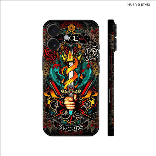 Dán Skin IPhone 17 Series Hình Nghệ Thuật Xăm | D_NTX53