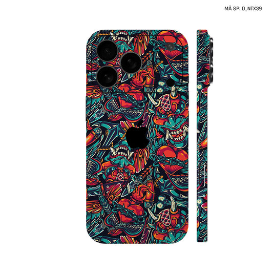 Dán Skin IPhone 17 Series Hình Nghệ Thuật Xăm Pattern Họa Tiết | D_NTX39