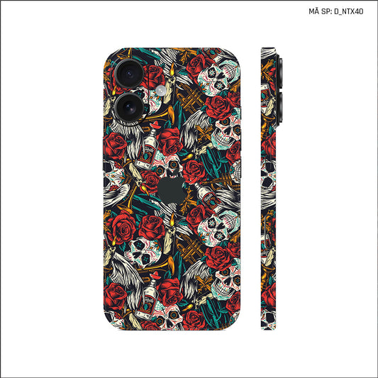Dán Skin IPhone 17 Series Hình Nghệ Thuật Xăm Pattern Họa Tiết | D_NTX40