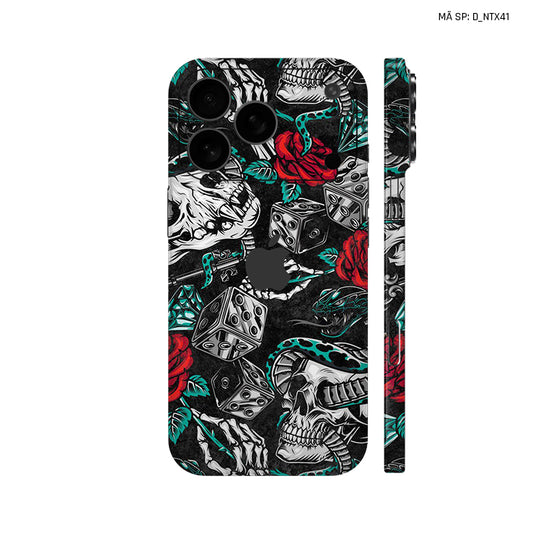 Dán Skin IPhone 17 Series Hình Nghệ Thuật Xăm Pattern Họa Tiết | D_NTX41
