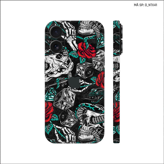Dán Skin IPhone 17 Series Hình Nghệ Thuật Xăm Pattern Họa Tiết | D_NTX41