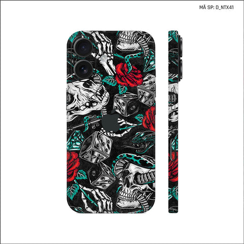 Dán Skin IPhone 17 Series Hình Nghệ Thuật Xăm Pattern Họa Tiết | D_NTX41
