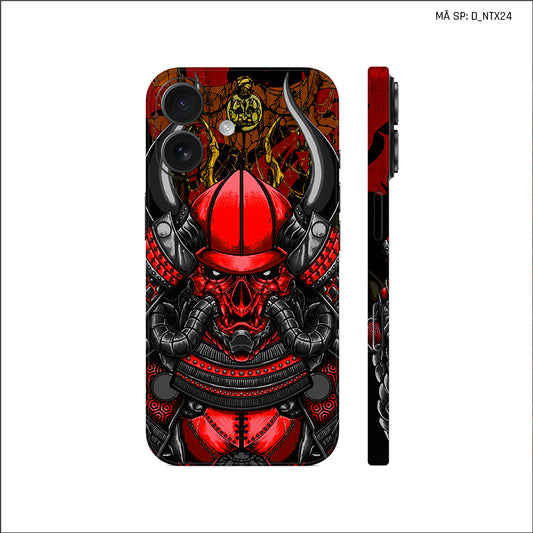 Dán Skin IPhone 17 Series Hình Nghệ Thuật Xăm Satan Samurai | D_NTX24