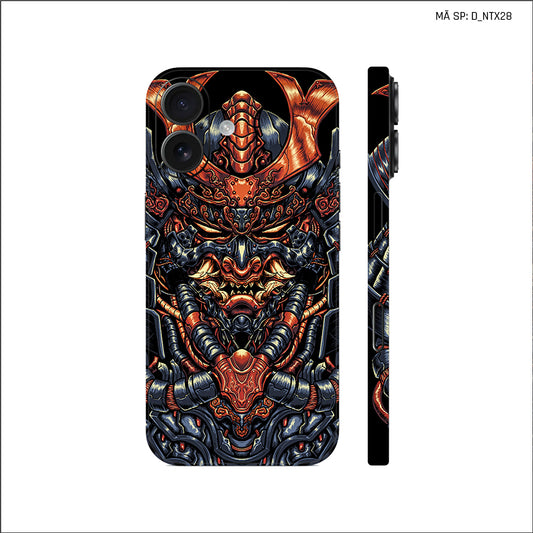 Dán Skin IPhone 17 Series Hình Nghệ Thuật Xăm Satan Samurai | D_NTX28