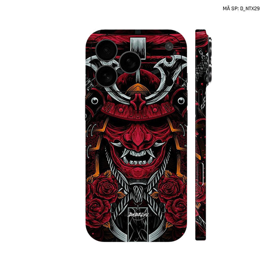Dán Skin IPhone 17 Series Hình Nghệ Thuật Xăm Satan Samurai | D_NTX29