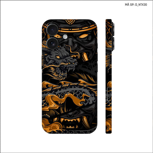 Dán Skin IPhone 17 Series Hình Nghệ Thuật Xăm Satan Samurai | D_NTX30