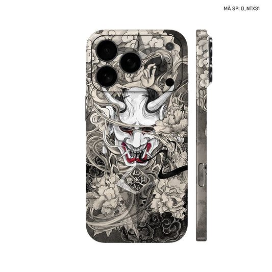 Dán Skin IPhone 17 Series Hình Nghệ Thuật Xăm Satan Samurai | D_NTX31