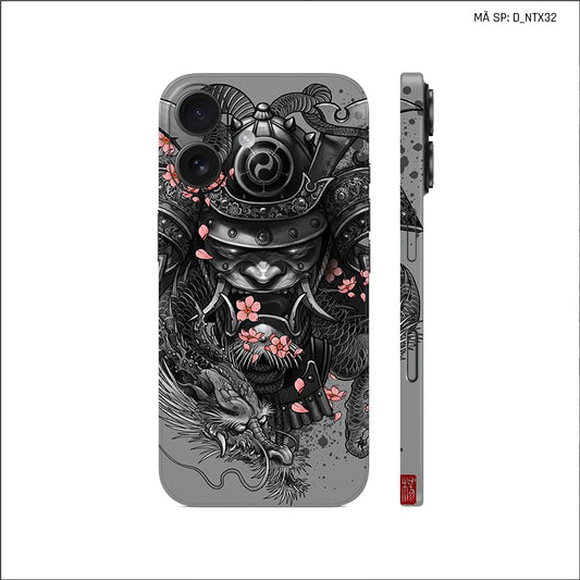 Dán Skin IPhone 17 Series Hình Nghệ Thuật Xăm Satan Samurai | D_NTX32